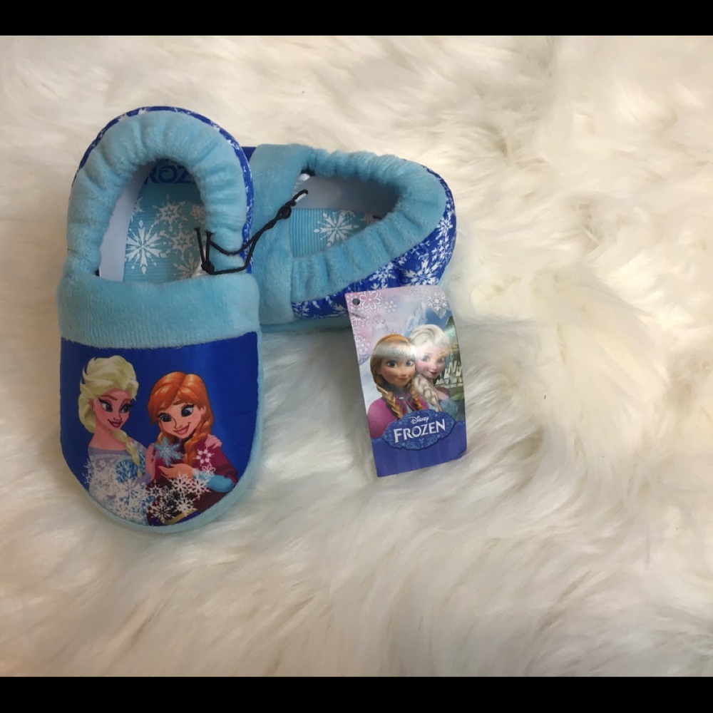 DISNEY NWT FROZEN TODDLER SLIPPERS SZ  MED 7/8 - Picture 3 of 4